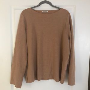 ✨LIKE NEW Zara Sz L COMFIEST Tan Sweater!!